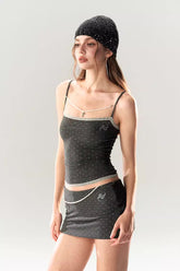 Pearl Cross Lace Cami & Shorts Set